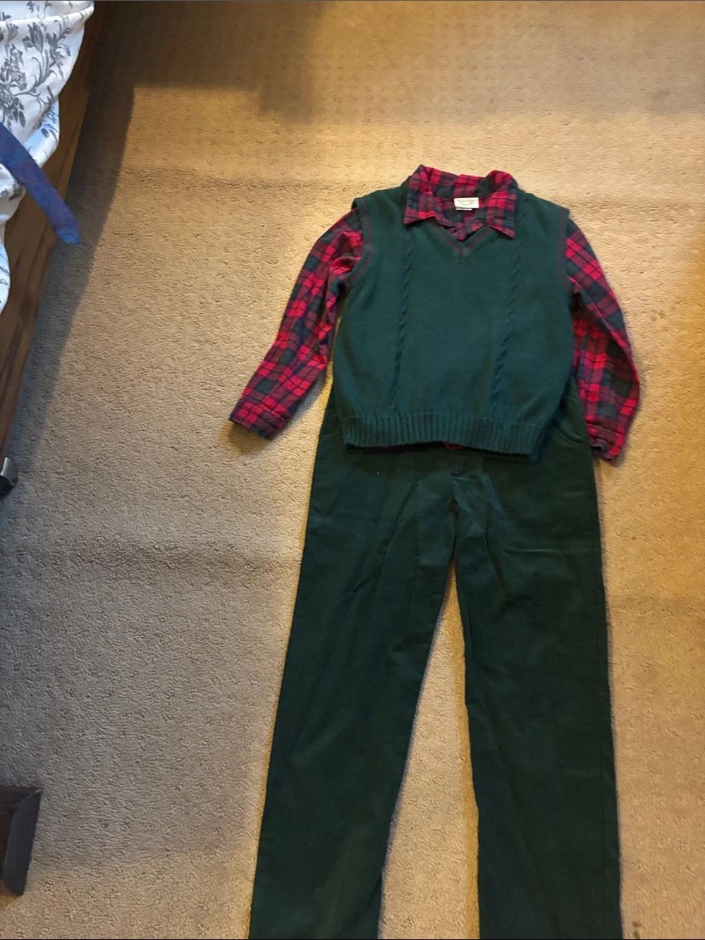 Vintage Rebecca Riggs Original Boys 3-Piece Outfit Perfect for Christmas